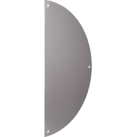 Duval Bilcocq – Plaque 1/2 lune en aluminium argent adhésif – Pour surfaces lisses – Application facile et rapide – Résistante aux intempéries