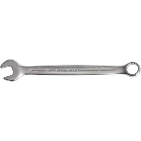 Ks Tools – Clé mixte 19mm – Longueur 10 cm – Angle de fourche 15° – Tête polygonale 12 pans – Finition chrome mat