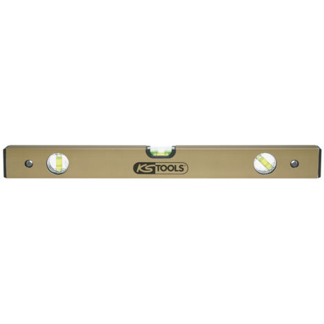 KS Tools - Niveau rectangulaire en aluminium anodisé 3 fioles, L.500 mm - 204.5500