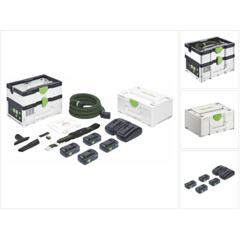 Festool – Aspirateur sans fil 36V 4,5L 2400l/min 18000Pa – 576944 – Moteur Brushless pour chantiers humides et nettoyage final