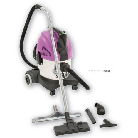 Sidamo – Aspirateur professionnel eau et poussières 20 L 1450 W – 20402040 – Cuve inox pour chantiers humides – Dépression 26,7 kPa - JET 15 I (1/4)