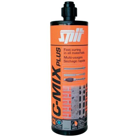 Spit – Cartouche de résine polyester CMIXPLUS 380ml pour béton non fissuré – Durcissement rapide – 55881 - GRIS 380 ML