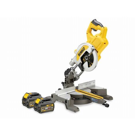 Dewalt – Scie à onglets 54V XR avec 2 batteries 6.0Ah – Moteur Brushless – Capacité de coupe 270x62mm – Système de traçage XPS - DCS777T2