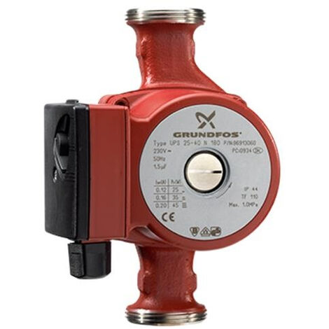 Grundfos – Circulateur UPS25-80 inox 180mm – 1x230V 50Hz – Corps acier inoxydable – Pour chauffage et ECS