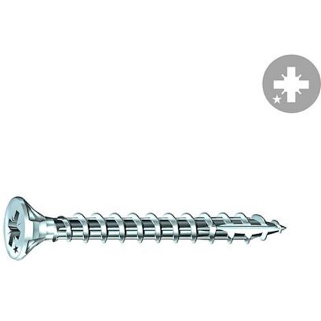 Vis Rocket tête fraisée Pozi VYNEX Acier zingué 3x16 - Boite de 500 - 351400025101