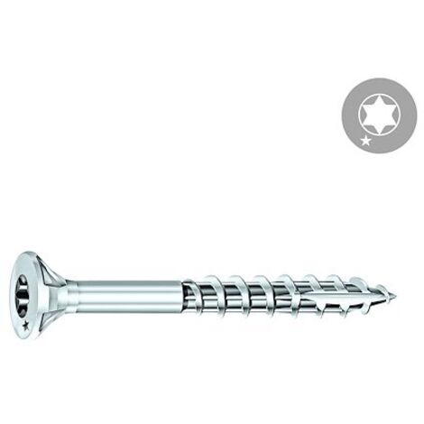 Rocket – Vis à bois tête fraisée étoile Torx 6x90mm en acier zingué – Boîte de 150 vis – Vissage fluide sans fendage – 351400025072