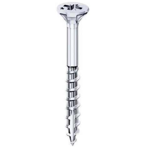 Vis Rocket tête fraisée Pozi VYNEX Acier zingué 6x100/60 - Boite de 150 - 351400025160