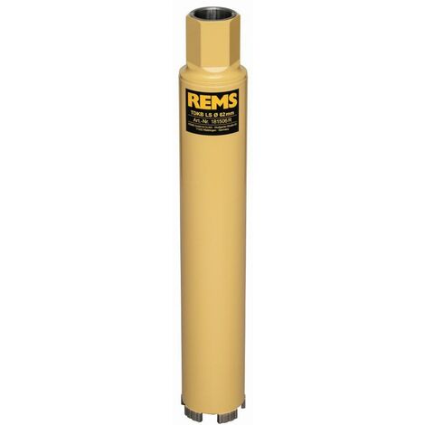 Rems – Couronne diamantée 1.1/4' pour carottage à sec – Dimensions 62 × 320 mm – UNC 1¼ – Pour béton armé et maçonnerie (1/6)