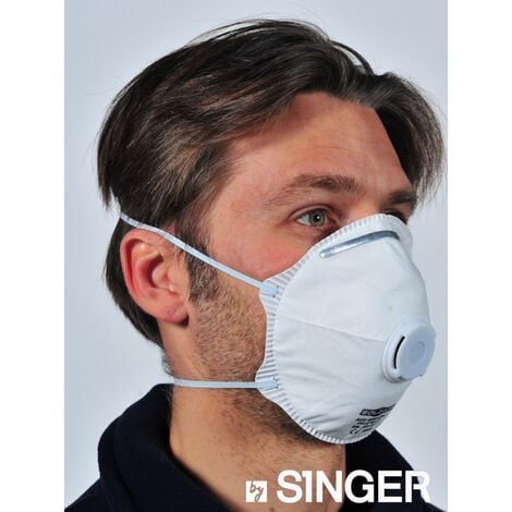 Demi-masque classique avec valve SINGER FFP2 NR D - Boîte de 10 pièces - AUUM20VSL