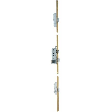 Vachette – Serrure multipoint en applique bronze droite – Clé I – Axe 50 mm – 3 pênes dormants – Norme A2P – Compatible cylindres européens