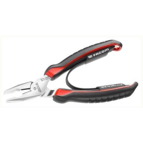 Facom – Pince universelle 165 mm – Capacité de coupe 1,8 mm – Pointe plate – 1 pièce pour usage professionnel