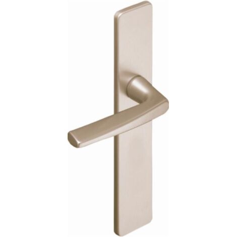 Ensemble de poignées de porte sur plaque RIVIERA - ASSA ABLOY BEZAULT                                Champagne                      70                                        Bec de cane