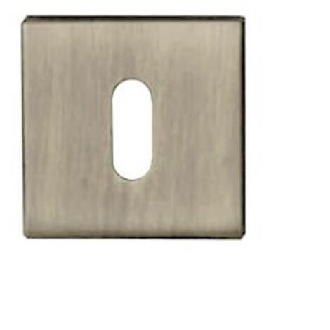 Paire de Rosaces "KLOSE besser" Carrées 53 x 53 mm - Trou de Clé L - Inox 304