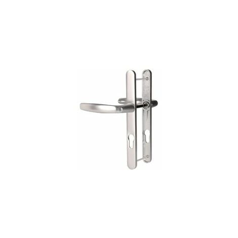 Ensemble de porte-fenêtre plaque étroite Atlanta 1530/300LFSGL HOPPE Argent F1 Clé i - ép.58/67 vis bois 4x20 - 3342487
