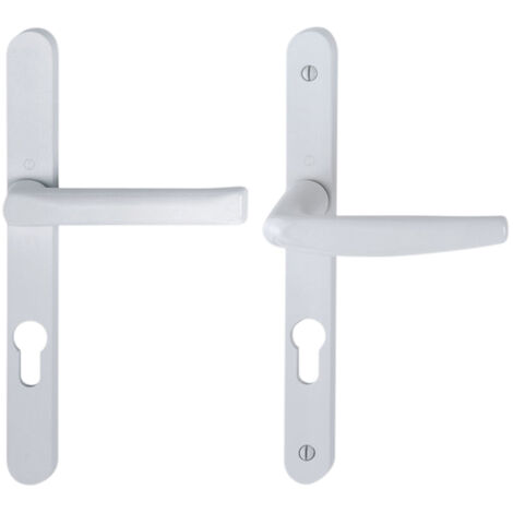 Ensemble de porte-fenêtre plaque étroite Atlanta 113KH/300LMSGL/1530 HOPPE Saillie réduite 195mm Asp.inox F9 Clé i Entr.92 C.8 - ép.78/87 - 3304499
