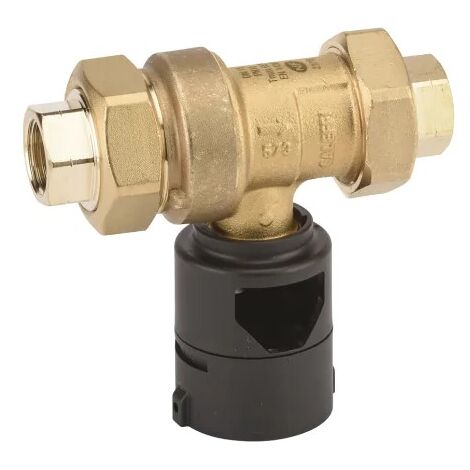 Thermador – Disconnecteur SCUDO NF 3/4 F/F horizontal – Corps laiton CR non dézincifiable – Raccords unions femelles 3/4' – Préfiltre incorporé