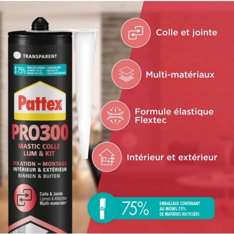 Colle fixation PL300 PATTEX - 300 g - transparent - 2945570