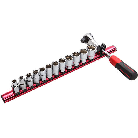 Jeu de 13 Douilles et cliquet 1/2'' sur rack aimanté SAM OUTILLAGE - 75-SH13N (1/2)