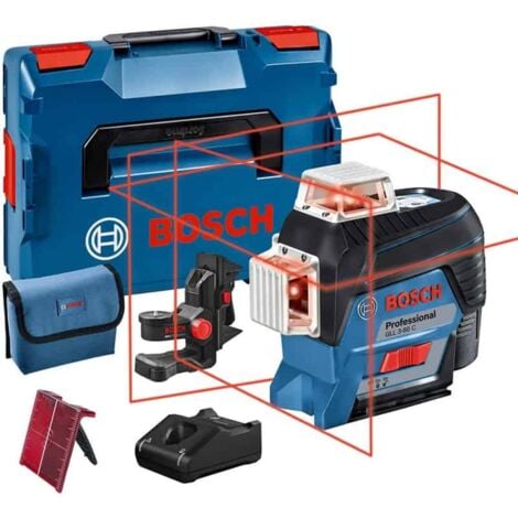 main image of "Laser lignes BOSCH GLL3-80C - Auto 3 plans 30m + BM1 L-BOXX - 0601063R02"