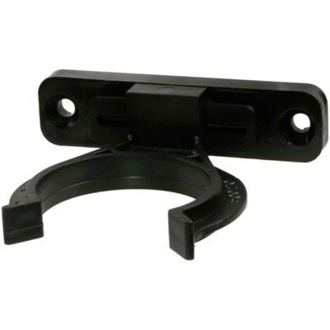 Support de panneau de base avec clip Ku – Plastique noir résistant – Fixation par vis ou pression – Compatible avec battiscopa Hettich