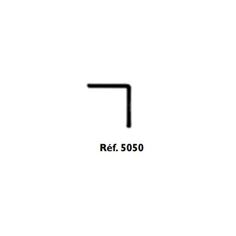 Profilé en 'L' 5050 PVC – Dimensions 50x50 mm – Longueur 2.6 m – Finition blanche pour cloisons intérieures – Prunier Sarl - LBP5050