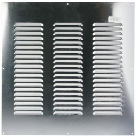 Renson – Grille aération VMC 500 x 500 mm en aluminium anodisé argent – Résistante aux intempéries – 45005001