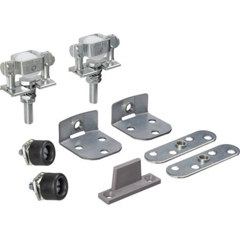 Mantion – Garniture de porte coulissante CADETT 40kg – Galet nylon auto-lubrifié – Installation facile – Pour placards et portes intérieures (1/10)