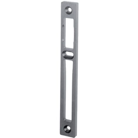 Gâche pour crémone aluminium 22mm – Épaisseur 8mm – Anodisé argent – Résistance aux effractions – Montage rapide (1/2)