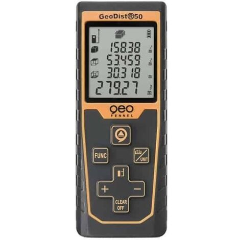 Geo Fennel – Télémètre laser GeoDist 50 – Portée 0,2-50m – Précision ± 2mm – Étanchéité IP54 – Alimentation 2 x AAA – 300150 - GeoDist50 (1/7)