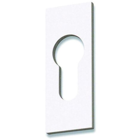 Rosace adhésive pour porte en aluminium argent 60 x 25 mm – Épaisseur 3 mm – Fixation à coller – D4015ARGT – Goettgens