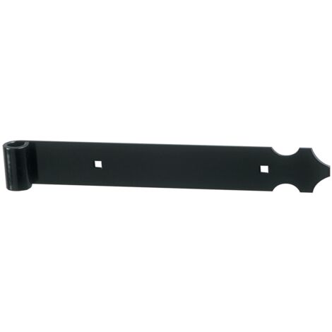 Torbel – Penture de porte alu.feston 560mm noir Ø14 – Trous ronds Ø6,5mm – Pour bois dur – 11PA56J (1/5)