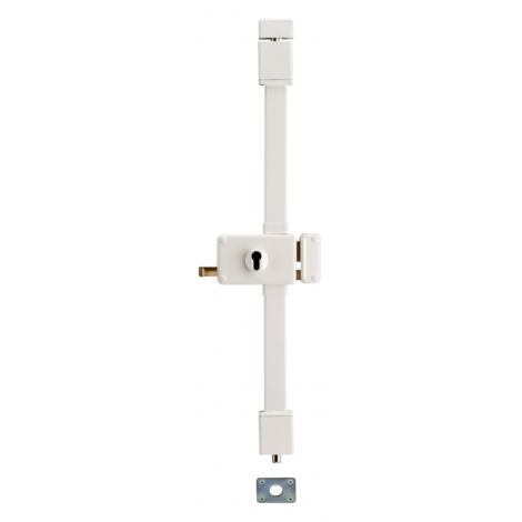Thirard – Boîtier de serrure horga blanc à tirage 140 x 88 mm – Verrouillage 3 points – Compatible avec cylindres européens – Installation facile