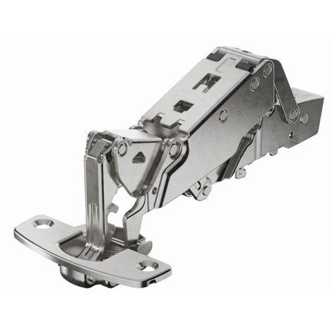 Hettich – Charnière grand angle Sensys 8657i TH 52 vern – Acier nickelé – Angle d'ouverture 165° – Réglage de profondeur intégré ± 2 mm