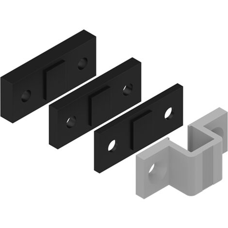 Gâche finition argent pour verrou pour menuiserie aluminium 6941, 6972 et 6975 - LA CROISÉE DS (1/3)