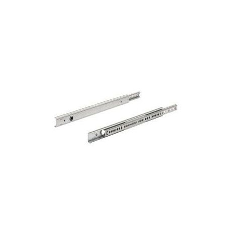 Paire de coulisses à billes KA 270 HETTICH - Rainure 27 mm - L.550 mm - Pour tiroir 350 à 550 mm - 25156