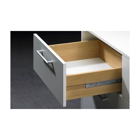 Paire de coulisses à billes KA 270 HETTICH - Rainure 27 mm - L.550 mm - Pour tiroir 350 à 550 mm - 25156