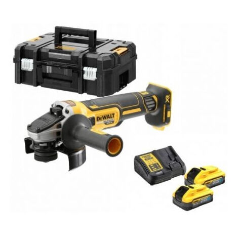 Dewalt – Meuleuse 18V Ø125mm avec 2 batteries 5Ah POWERSTACK – Moteur Brushless pour coupes profondes – DCG405H2TQW (1/10)