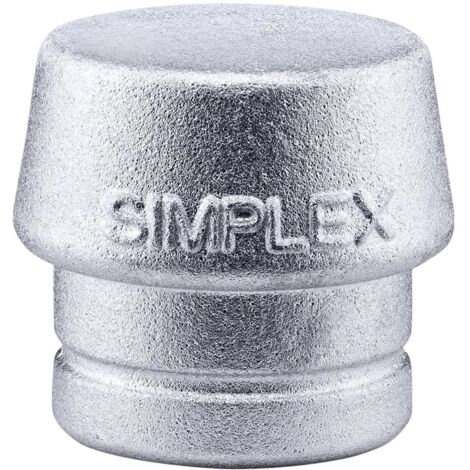 Tête de marteau simplex, diamètre de la tête 50 mm, métal doux, argent, dur