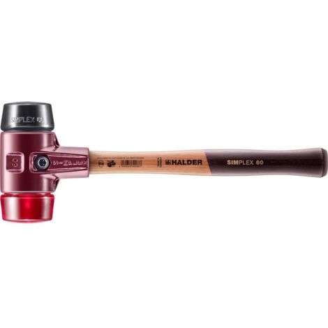 Halder SIMPLEX Maillet avec corps en fonte malléable et manche en bois Ø 60 mm Gummikoposition / Plastique - 3026.060