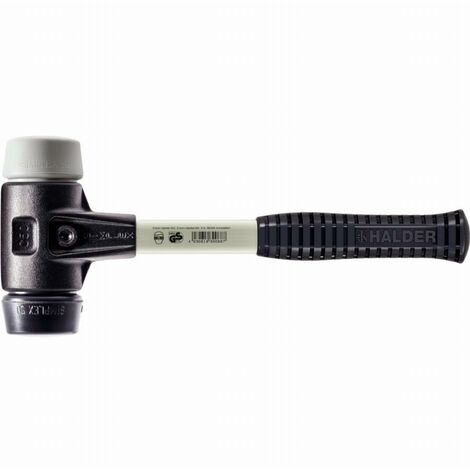 Maillet HALDER SIMPLEX caoutchouc chargé / TPE moyen avec boîtier en fonte malléable renforcée et manche en fibre de verre - D=50 mm - 3723.050 (1/2)