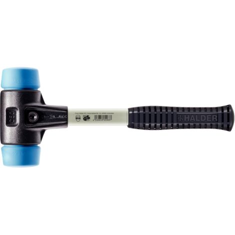 Maillet HALDER SIMPLEX TPE souple avec boîtier en fonte malléable renforcée et manche en fibre de verre - D=80 mm - 3701.080 (1/3)