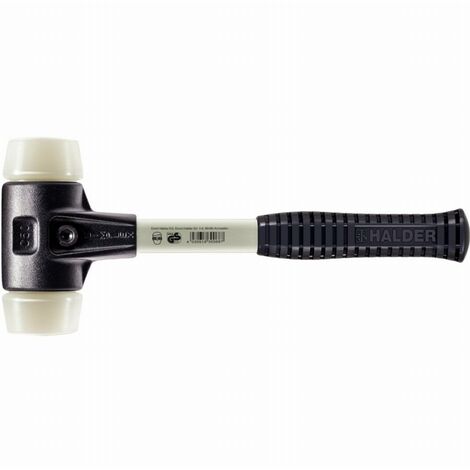 Maillet HALDER SIMPLEX Nylon avec boîtier en fonte malléable renforcée et manche en fibre de verre - D=50 mm - 3708.050 (1/2)