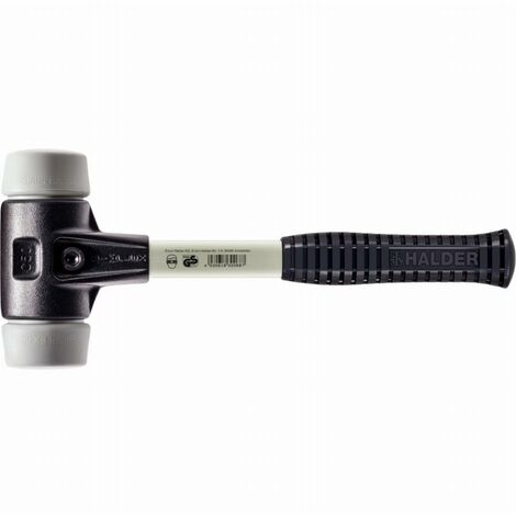 Maillet HALDER SIMPLEX TPE moyen avec boîtier en fonte malléable renforcée et manche en fibre de verre - D=30 mm - 3703.030 (1/2)