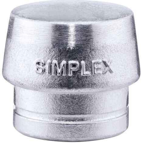 Tête de marteau simplex, diamètre de la tête 60 mm, métal doux, argent, dur