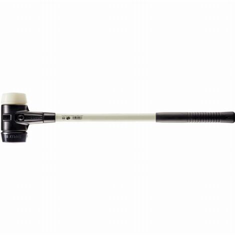 Marteau de frappeur HALDER SIMPLEX Caoutchouc chargé / nylon avec boîtier en fonte malléable renforcée et manche en fibre de verre - D=80 mm - 3728.081 (1/2)