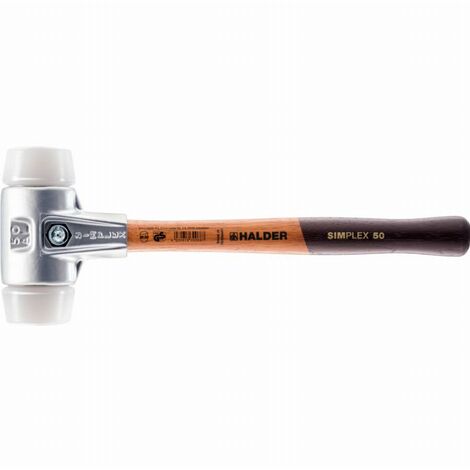 Maillet HALDER SIMPLEX Superplastique avec boîtier en aluminium et manche en bois - D=30 mm - 3107.030 (1/2)