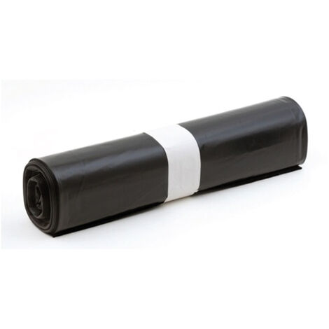 Rouleau de 20 sacs poubelle CRISTAL HYGIENE noir 50L 30 microns - SB115XNR (1/2)