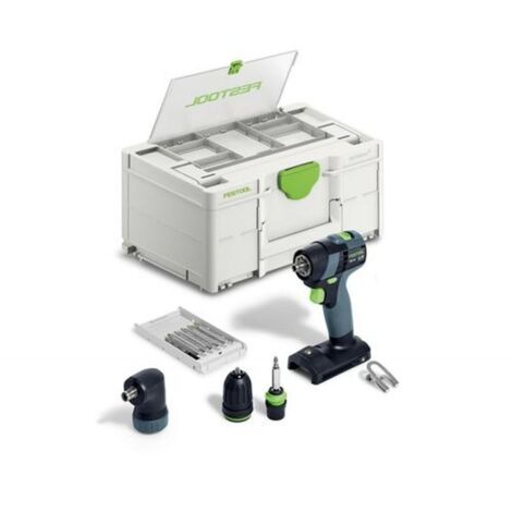 Festool – Perceuse visseuse sans fil 18V – Moteur EC-TEC sans charbon – Couple 40Nm – Systainer³ avec accessoires – Pour espaces confinés