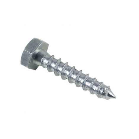 Tirefond LENNIE - Zingué blanc - Ø7x30 - boite de 200 - TIR0703002B