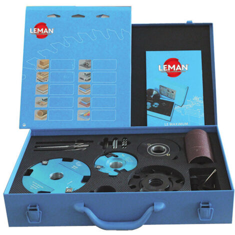 Leman – Coffret d'outils al. 30 multi-usages pour combiné – Alésage 30mm pour toupillage, profilage, rainurage, mortaisage – Accessoires inclus